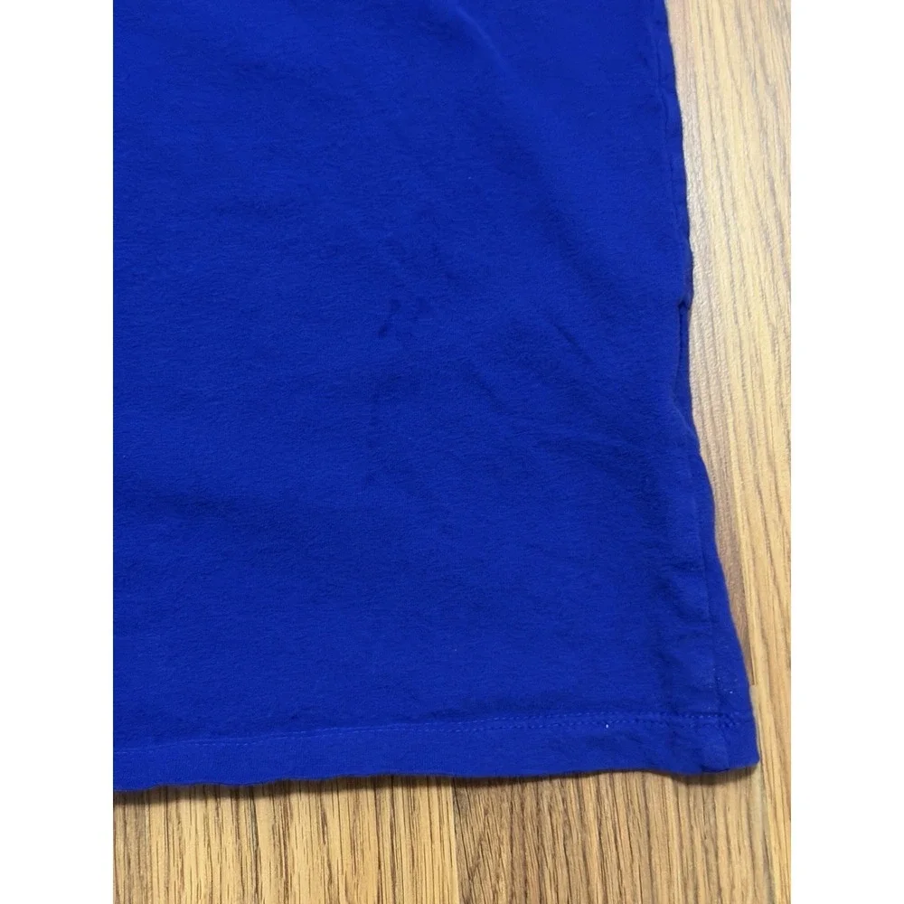 The North Face Box NSE Shirt Mens Large Blue Back Graphic Never Stop Exploring